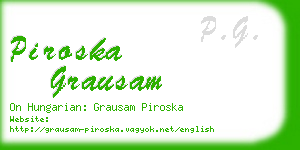 piroska grausam business card